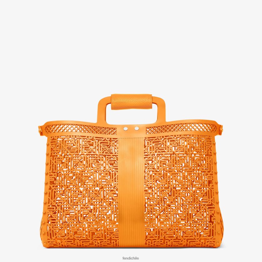 bolsa de plastico reciclado hombres Fendi accesorios naranja