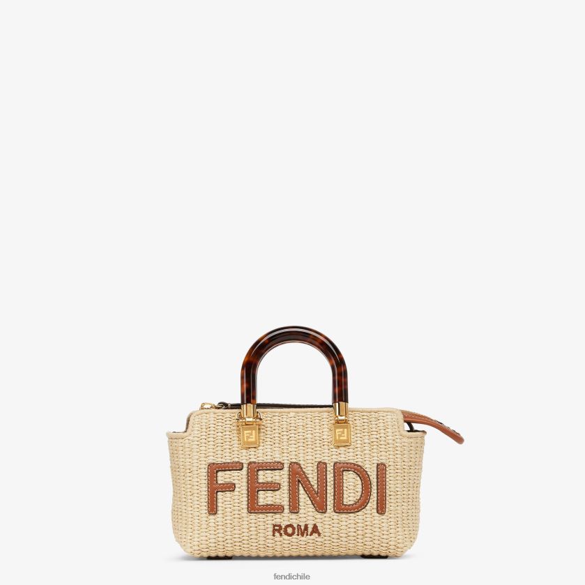 bolso boston pequeno de paja natural mujer Fendi accesorios beige J04T4L602 J04T4L602 Fendi Chile artesania de calidad Carteras Fendi Chile ofrece savoir faire e innovacion